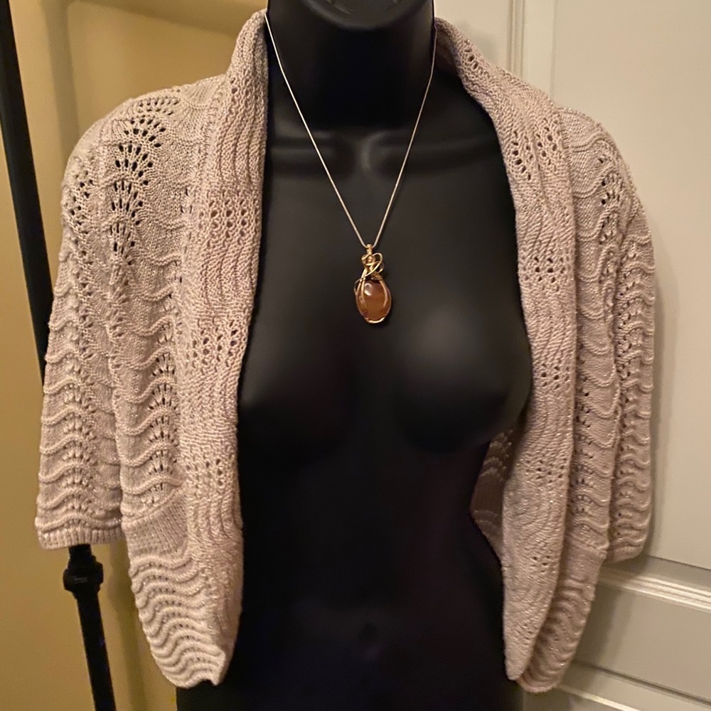 INC international concepts Tan Shrug Cardigan